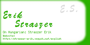erik straszer business card